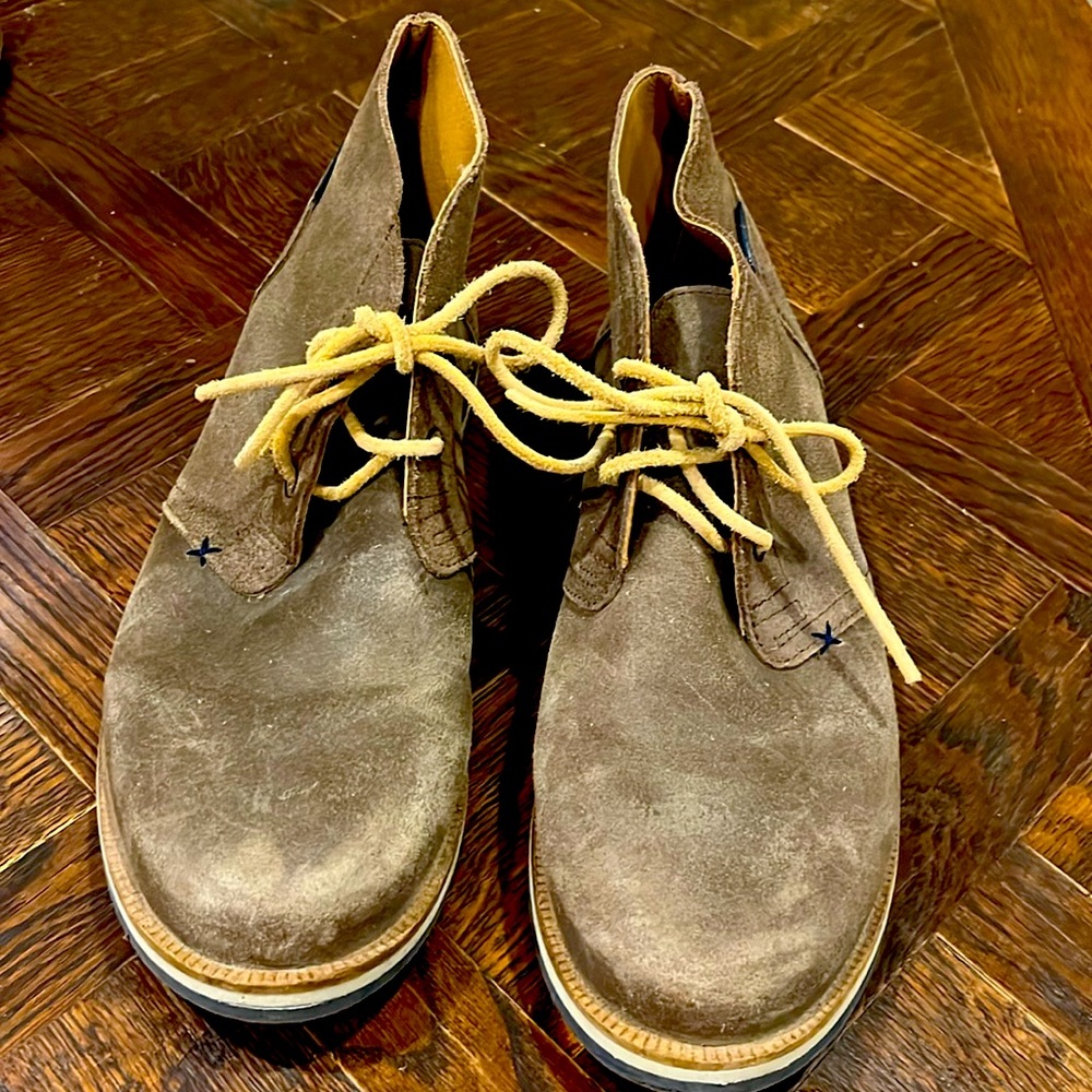 Hari‎ Mari Men's 9M Desert Adobe Boots brown Lace Up Suede Leather Work Outdoor